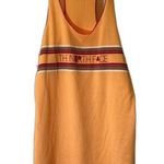 The North Face !! Orange & Pink Stripe Detail Logo Razor Back Tank Sz. Med. Photo 0