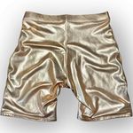 SKIMS  Metallic Champagne Swim Shorts Bottoms Women’s Size Large NWT RARE Photo 5