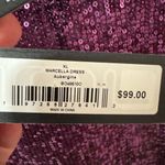 Steve Madden  Women's Marcella Sequin Sexy T-Shirt Mini Dress Sz XL NWT Aubergine Photo 10