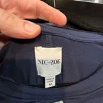 Nic+Zoe  navy blue cap sleeve buttery soft tshirt size M‎ Photo 5