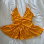 Urban Outfitters Yellow Ruffle Top Photo 0