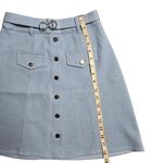 Maje  Jamela Blue Button Front Mini Skirt Size: 36 Photo 2