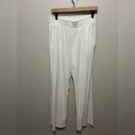 Drew  White Wide-Leg Flowy Pants Size Large Photo 1