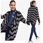 Desigual NWT  Nautical Stripped Open Front Wool Blend Cardigan Large Photo 1