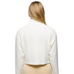 prAna  Shea Half-Zip Soft White Cropped Size Small athletic lounge yoga Photo 1