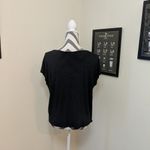 Ella Moss  Black Striped Cap‎ Sleeve Tee Photo 2