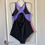Beautikini Period One Piece Leakproof Swimsuit Racerback Black Purple XL NWT Photo 4