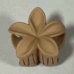 Tan Beige Brown Hibiscus Flower Claw Hair Clip Accessory 🌺✨ Photo 2