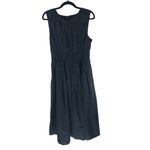 J.Crew  Hyacinth Dress In Cotton Poplin A Line Pockets Smocked Black M Photo 1