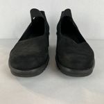 Loints Of Holland Maryjane Shoes Womens 41 9.5 10 Black Wedge Pebbled‎ Leather Photo 6