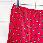 Ann Taylor Red Floral Gathered Tiered Midi Skirt Photo 2