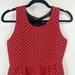 Anthropologie Lili Wang S4 Glee Quinn Fabray dress Size 6 Jacquard Red Orange Photo 5