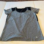 Bally Fitness women's size large grey and‎ black with open back athletic shirt. Gray Photo 7