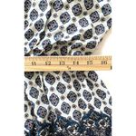 Lulus  Bright Alright Ivory Blue Print Romper Surplice Bodice Open Back Sz XL Photo 6