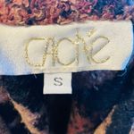 Cache  Y2K jacket animal print button front leopard tiger Photo 1