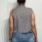 Rhythm Blue Black Gingham Vintage Western Vest Sz M Size M Photo 9