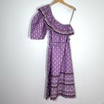 NEW Sea New York Sz XS Perry Border One Shoulder Dress Floral Lilac Purple Photo 3