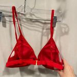 DIXXON NWT fire red hot tanning suit adjustable strap bikini top size large swim Photo 4