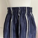 Apiece Apart  • Navy Blue Striped High Waisted Short Skirt Photo 3