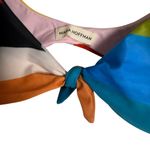 Mara Hoffman  Rio Rainbow Colorblock Front Tie Bikini Swimsuit Top Size Large Photo 5