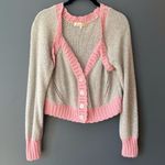 Love Shack Fancy Geneve Crop Cardigan in Gum Drop Pink Multi Photo 3