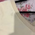 3.1 Phillip Lim  Short Sleeve Cropped Sweatshirt V-Neck Cotton Wool Large Photo 3