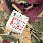 Desigual Floral Print Button Down Short Sleeve Shirt Top Blouse XL Tropical Photo 2