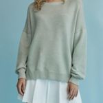 EMERSON FRY Carolyn Cotton Knit Sweater, Tie Dyed, Medium Green Photo 3