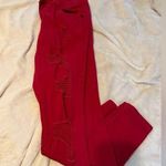 Silver Crush  ripped fire truck red skinny jeans 5/6 women’s party distressed Photo 0