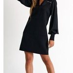 Shan Sofia Sheath Mini Dress Square Neck Anthracite Black 3D Jersey NWT Size 10 Photo 0