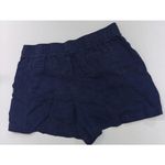 Lilly Pulitzer Minimalist Designer Solid TRUE NAVY LILO 100% Linen Shorts Large Photo 1