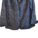 Susan Graver  Printed LK Fusion Cutaway Hem Jacket/Black X-Small Photo 4