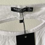 Nasty Gal  Long Sleeve Open Back High Leg Bodysuit White NWT Size 10 Photo 4