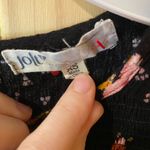 Jolt  Black Top with Vibrant Floral Accents Photo 2