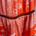 Urban Outfitters UO Pippa Tiered Chiffon Babydoll Dress Orange Black Whi… Photo 6
