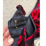 Vintage red and black tapestry v neck Victorian maxi dress with bow tie shoulder Size undefined Photo 7