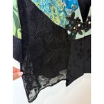 Carina Kimono Cardigan Women L Black Blue Green Silk Mesh Lace Whimsygoth Artsy Size L Photo 5