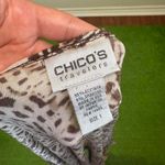 Chico's Vtg Travelers Size 1 Leopard Cheetah Print Wrap Blouse Soft Cardigan Photo 4