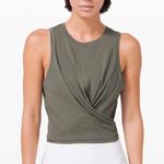 Lululemon Time To Restore Tie Back Wrap Tank Grey Sage Size 2 New with tags! Photo 12