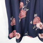 Collective Concepts XXL Dress Navy Blue Pink Floral Knee Length Faux Wrap 570 Photo 5