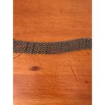 Silver Tone Mesh Chain Bracelet With Purple Bead Extender with Lobster Clasp Photo 3