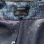 RW & Co Women’s Grey/blue one button Blazer size 8‎ Gray Photo 5