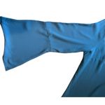 Juicy Couture Womens Top XL Sequin Trim Dark Turquoise Bling Sheer Peasant Boho Photo 2