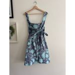Free People Meet Me In Maui Printed Mini Dress in Ocean Combo Blue Size XL Photo 5