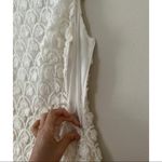 VINTAGE Style Wedding Dress Sleeveless Asymmetric Mini Embroidered White Small Photo 2