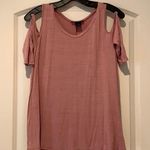 See You Monday Dusty pink cold shoulder top Photo 0