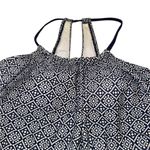 Kona Sol  Navy and Cream Geometric Halter Swim Top Photo 2