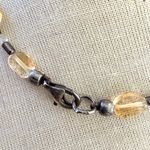 Sterling Silver Citrine & Quartz Beaded choker Necklace Photo 2