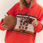 Free People Movement NWT  Sprint To The Finish Logo Hoodie In Pomegranate Photo 0