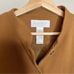Liz Claiborne Elisabeth by  Caramel Brown Button Down Long Sleeve Shirt Photo 3